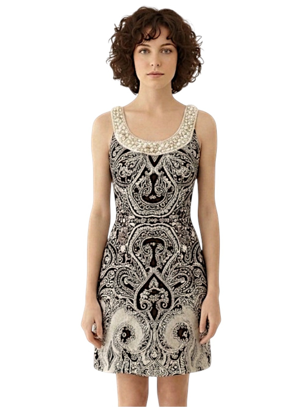Free People Cream Folklore Dress in Espresso Brown Size 4